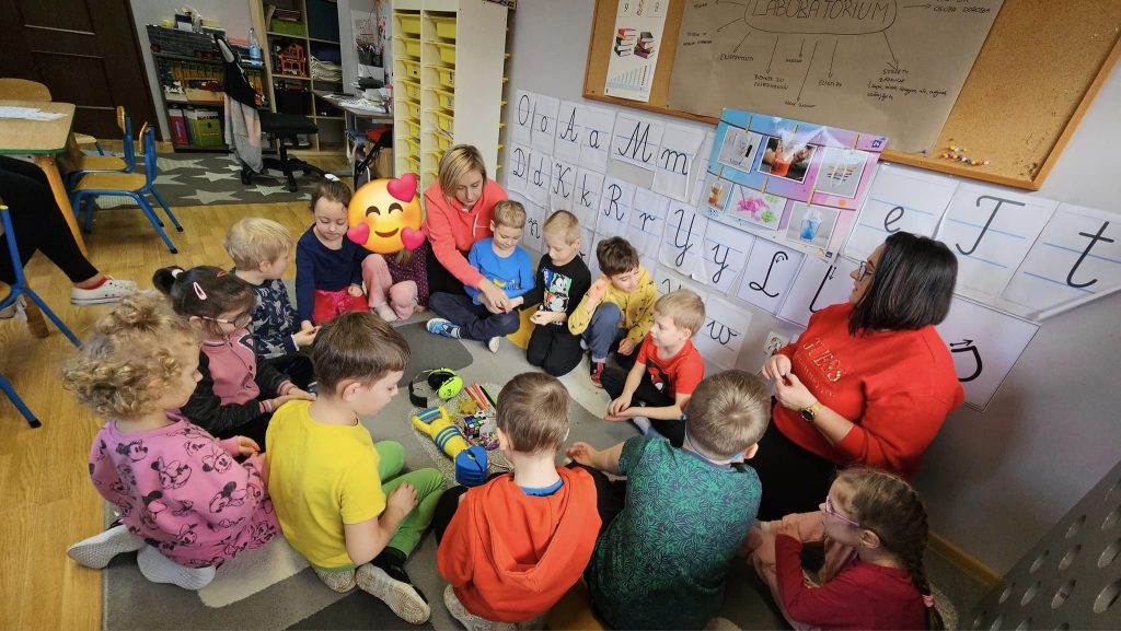 Zdjęcie z sali zabaw w przedszkole w Górkach Małych